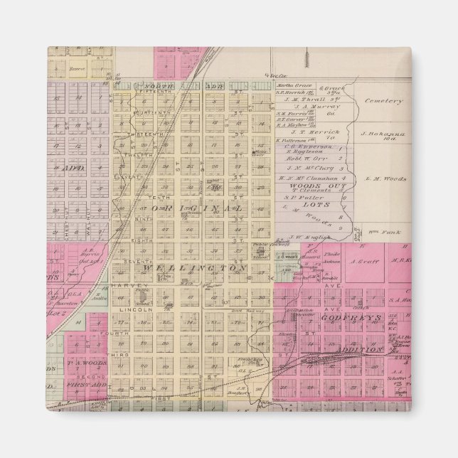 Aimant Wellington, Beaumont, Brainar, d et Benton, Kansas (Devant)