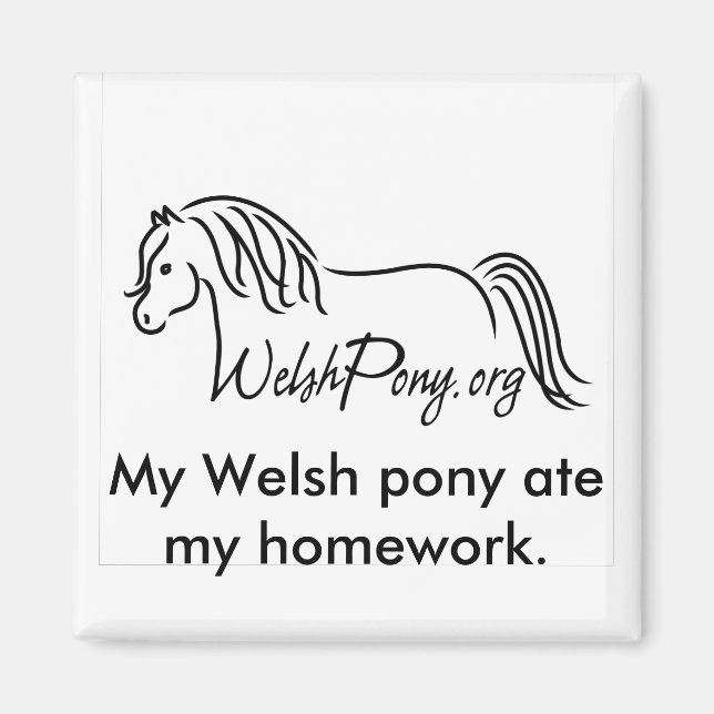 Aimant Welsh Pony & Cob Society of America (Devant)