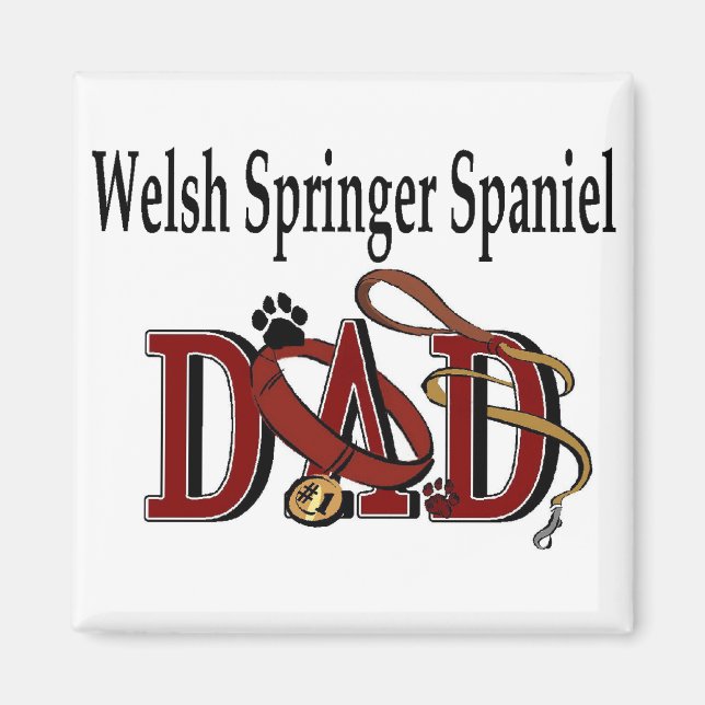 Aimant Welsh Springer Spaniel Papa Cadeaux (Devant)