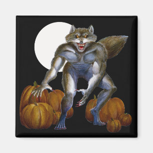 Aimant Werewolf dans l'aimant Citrouille Patch