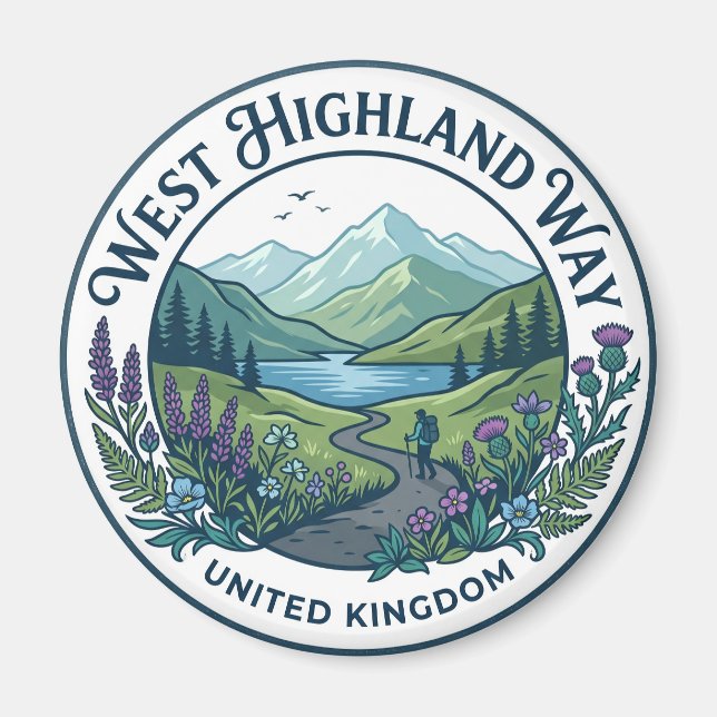 Aimant West Highland Way Royaume-Uni (Devant)