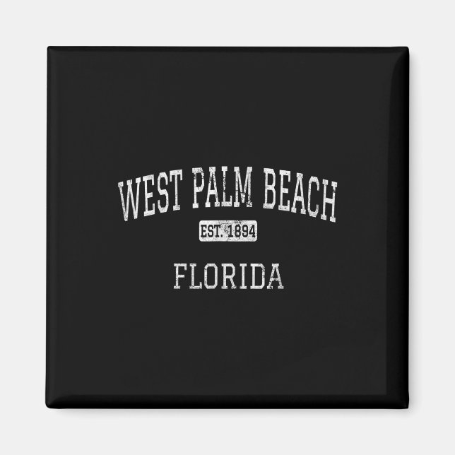 Aimant West Palm Beach Floride Fl Vintage (Devant)