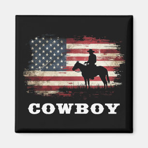 Aimant Western Country Men Rodeo Southern Retro Cowboy