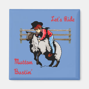 Aimant Western Rodeo Mutton Bustin'