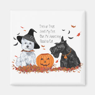 Aimant Westie et Ecosse Halloween