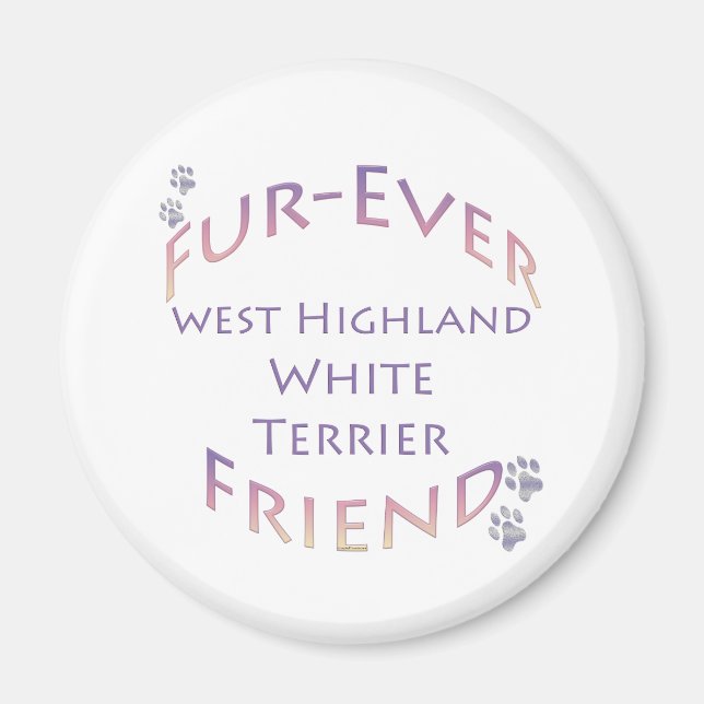 Aimant Westie Furever Friend (Devant)