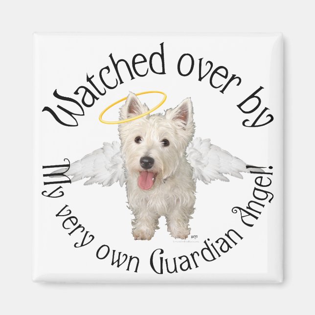 Aimant Westie Guardian Angels (Devant)