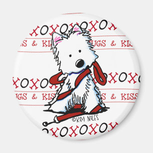Aimant Westie Kisses & Hugs