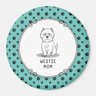 Aimant Westie Mom - West Highland White Terrier Mom