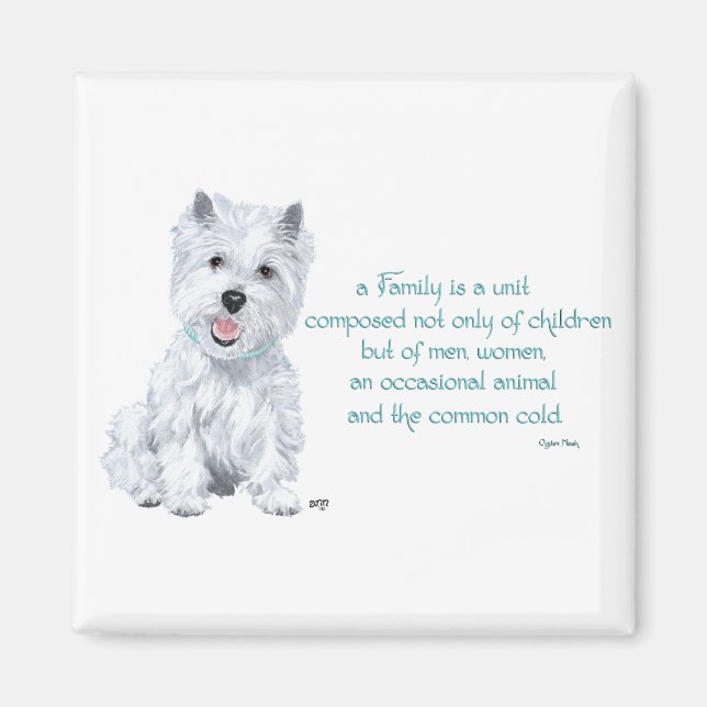Aimant Westie Wisdom - Family Dynamics (Devant)