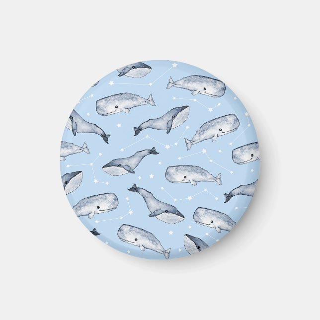 Aimant Whale Wonders : Aquarelle Starry Sky (Devant)