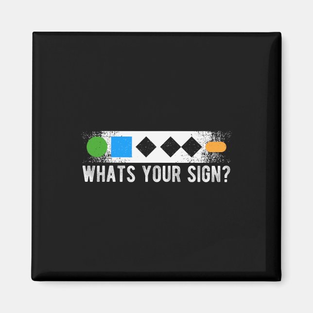 Aimant Whats Your Sign Sliding Sport Snowboard (Devant)