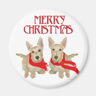 Aimant Wheaten Scottish Terrier Noël