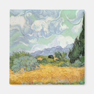Aimant Wheatfield de Vincent van Gogh   avec des cyprès,