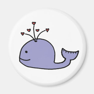 Aimant Whimsical Cartoon Whale