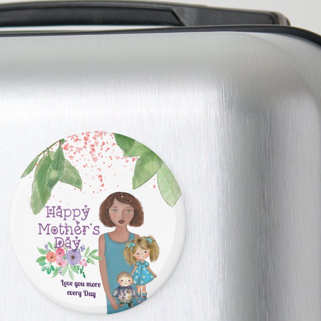 Aimant Whimsical Mother's Day Kids (Whimsical Mother's Day Kids Magnet)