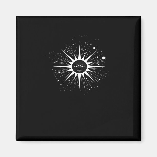 Aimant Whimsigoth Night Sky Sun Moon Witchy Classic Hallo (Devant)
