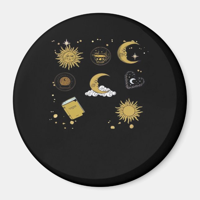Aimant Whimsigoth Sun Moon Witchy Classic (Devant)
