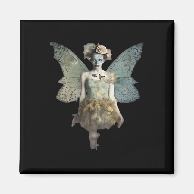 Aimant Whimsigoth Zombie Fairy Old Timey Gothique Moody A (Devant)