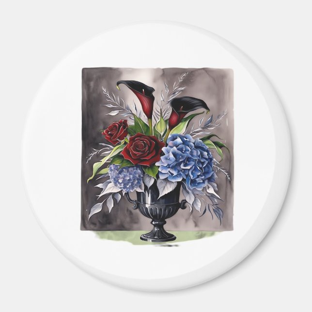 Aimant Whimsigothique – Esthétique vase floral gothique C (Devant)