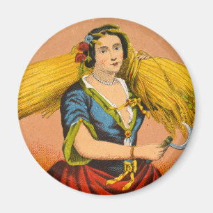 Aimant Whiskey Advertising Étiquette, Vers 1860.