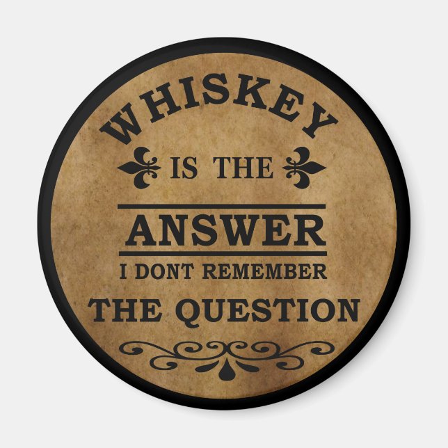 Aimant whiskey, citations amusantes vintage (Devant)