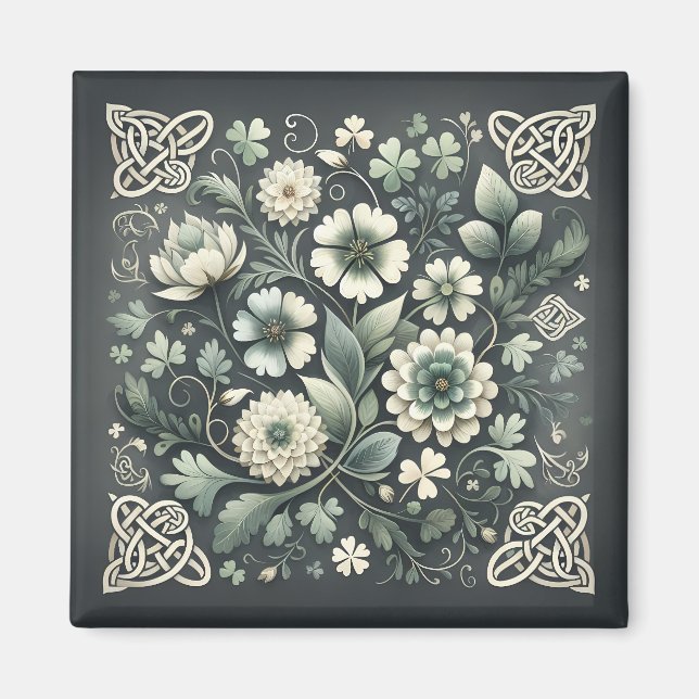 Aimant Whispered Clover Knotwork Garden (Devant)
