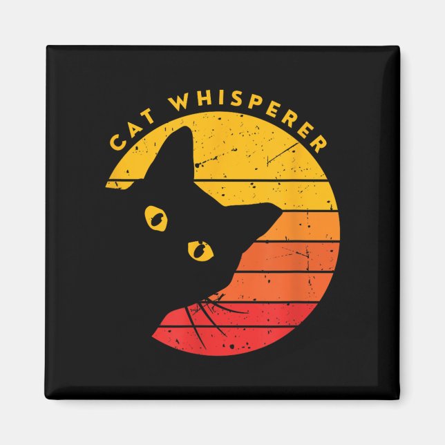 Aimant Whisperer de chat - Drôle Sarcastique Chat Kitten  (Devant)