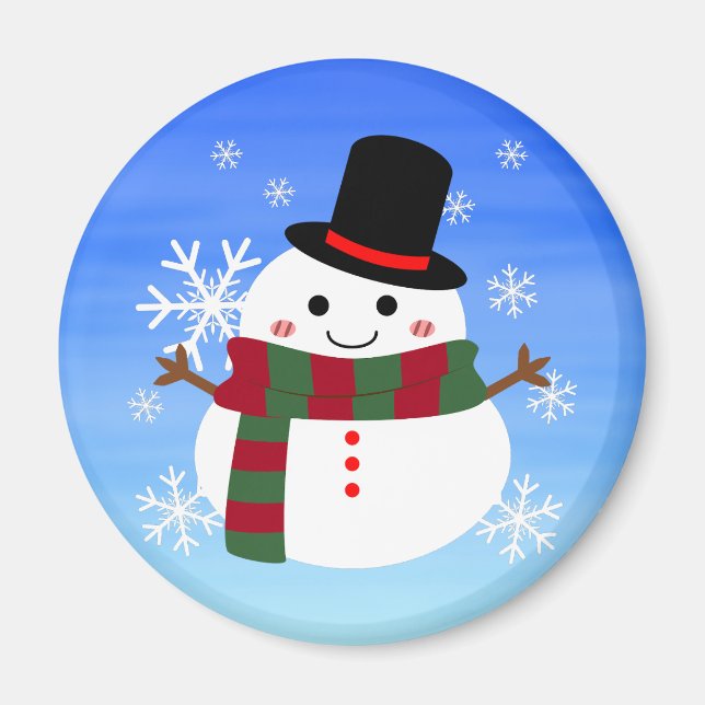 Aimant White Christmas Snowman (Devant)