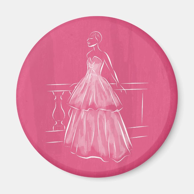 Aimant White Out Gown Espace Négatif (Devant)