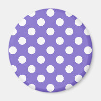 White polka dots on periwinkle