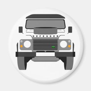 Aimant White Pop art Classic Land Rover