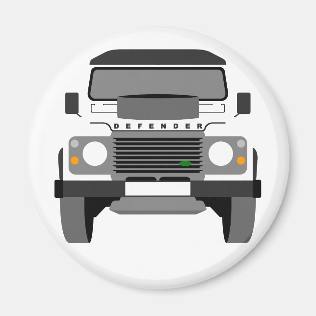 Aimant White Pop art Classic Land Rover (Devant)