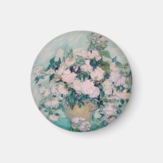 Aimant White Roses-1890-Vincent van Gogh (Devant)