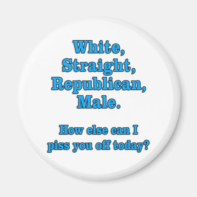 Aimant White Stright Républicain Homme Tee (Devant)