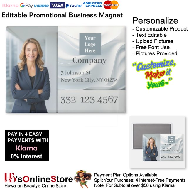 Aimant White Wave Company Photo Logo Promotional Business (White Wave Company Photo Logo Promotional Business Magnet.)