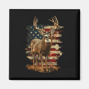 Aimant Whitetail Buck Deer Chasse 4 juillet États-Unis Am