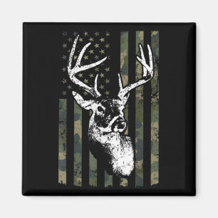 Aimant Whitetail Buck Deer Hunting USA Camouflage Amériqu