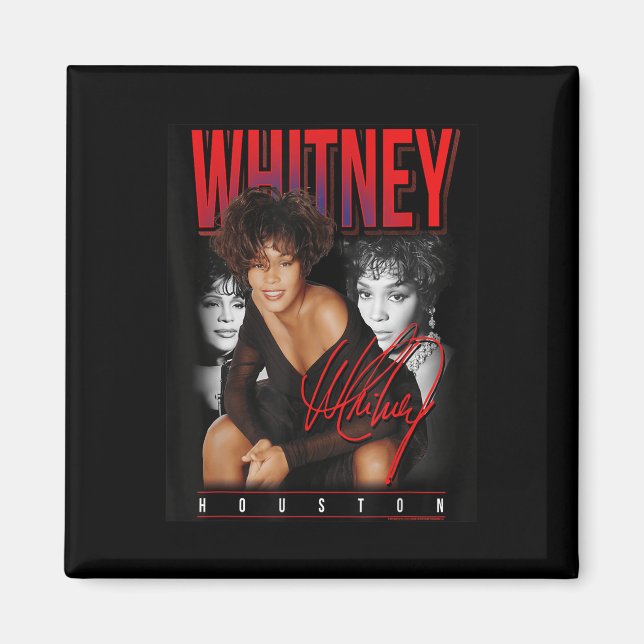 Aimant Whitney Houston Retro Photo Collage (Devant)