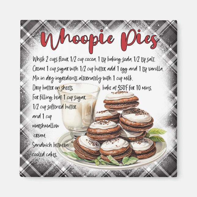 Aimant Whoopie Pies Recipe (Devant)