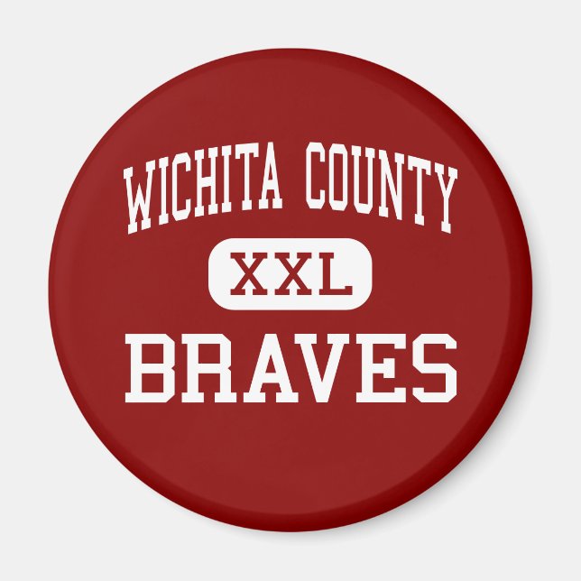 Aimant Wichita Comté - Braves - Junior - Leoti Kansas (Devant)