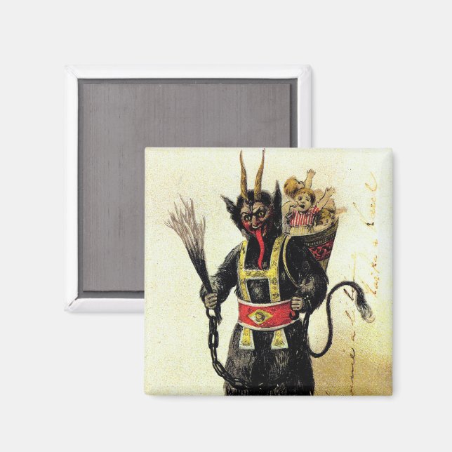 Aimant Wicked Krampus Scary Demon Holiday Christmas Xmas (Recto/Verso)