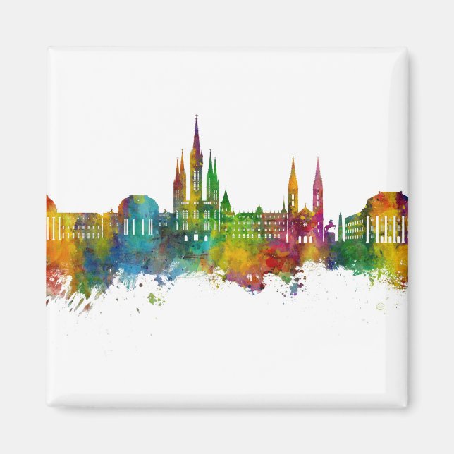 Aimant Wiesbaden Allemagne Skyline (Devant)