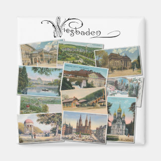 Aimant Wiesbaden : Souvenir des cartes postales Vintages