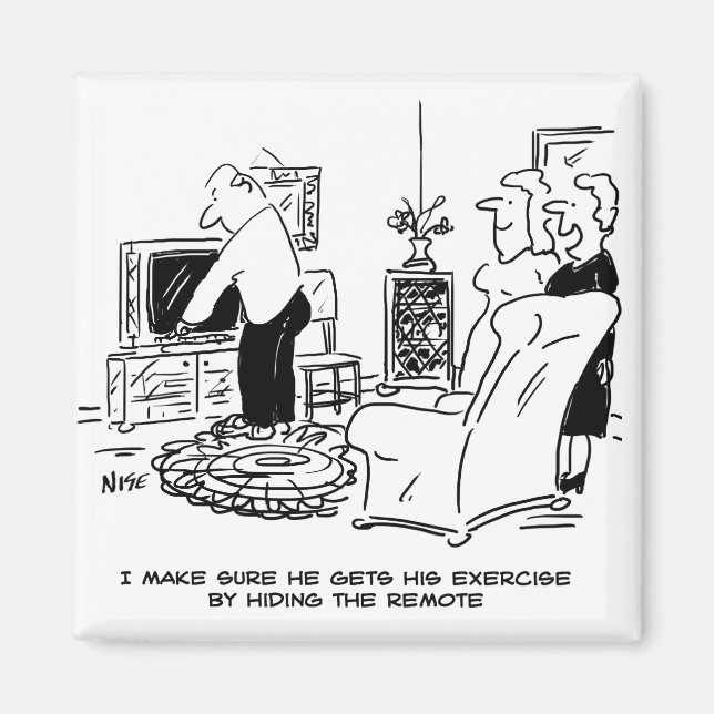 Aimant Wife Hides the TV Remote Control (Devant)
