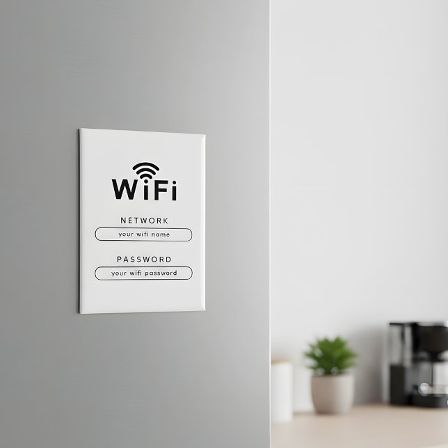 Aimant WiFi personnalisé pour réseau invité de bur (Créateur téléchargé)