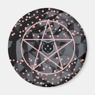 Aimant WiizyWitch Magic Witch Cosmic Chat Pentacle Magick