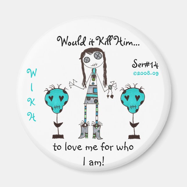 Aimant WIKH Ser#14 JE NE CHANGE PAS ! (Devant)