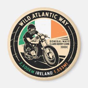 Aimant Wild Atlantic Way   Irlande   Motorcycle