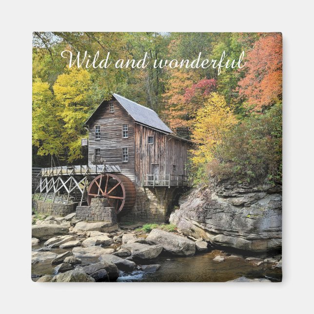 Aimant Wild et merveilleux West Virginia Glade Creek Gris (Devant)